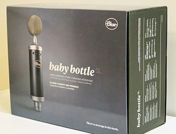 Blue Baby Bottle SL microphone packaging